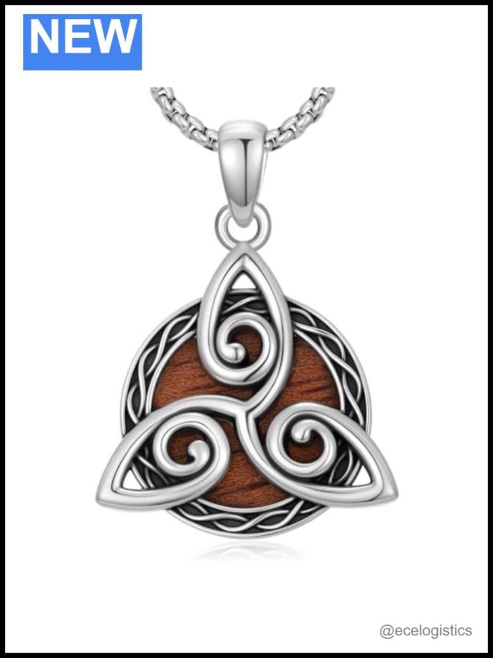 925 Sterling Silver Celtic Knot Pendant Necklace